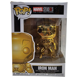 Funko POP! Iron Man #375 Gold Chrome Marvel 10th Anniversary Vinyl Figure